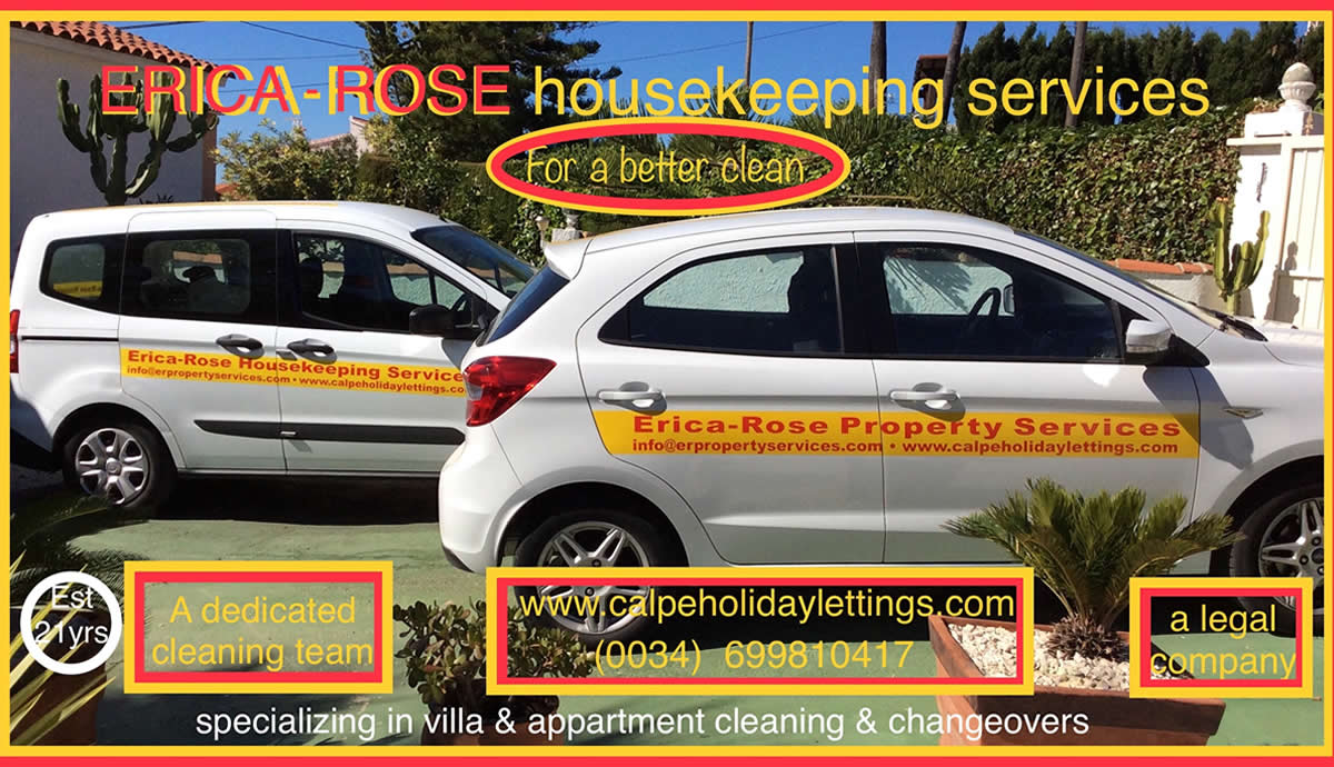 housekeeping and property management calpe, costa blanca